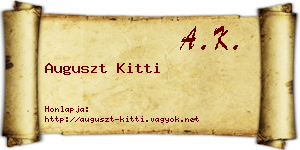 Auguszt Kitti névjegykártya
